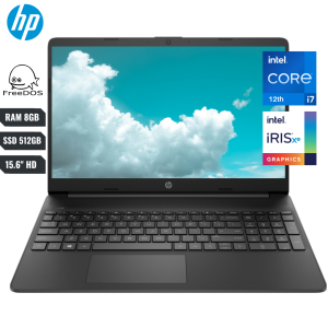 LAPTOP HP 15-DY5011LA INTEL CORE I7 1255U (12VA) 8GB SSD 512 GB 15.6" ESPA?OL BLACK - 6H9F3KLA#ABM